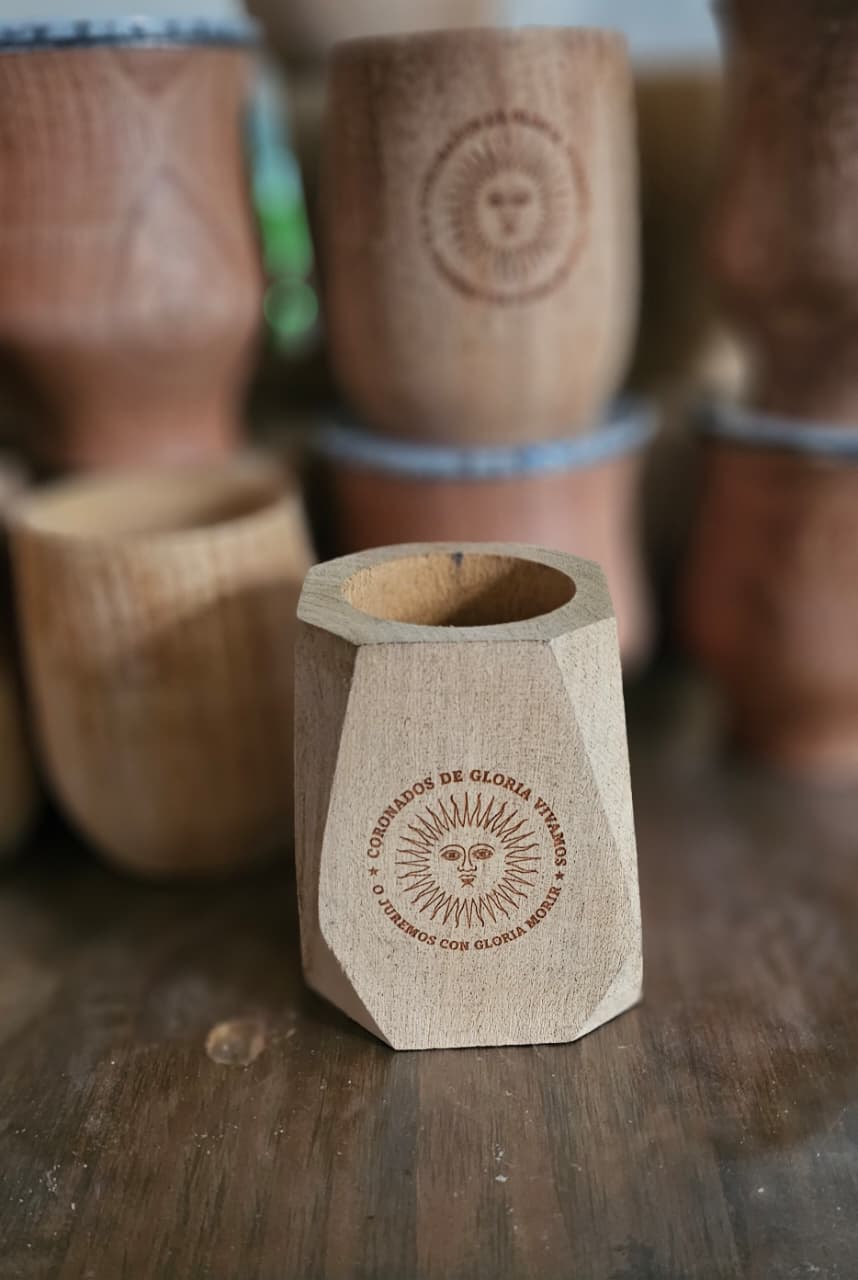Mate Hexagonal con grabado + Bombilla acero inox